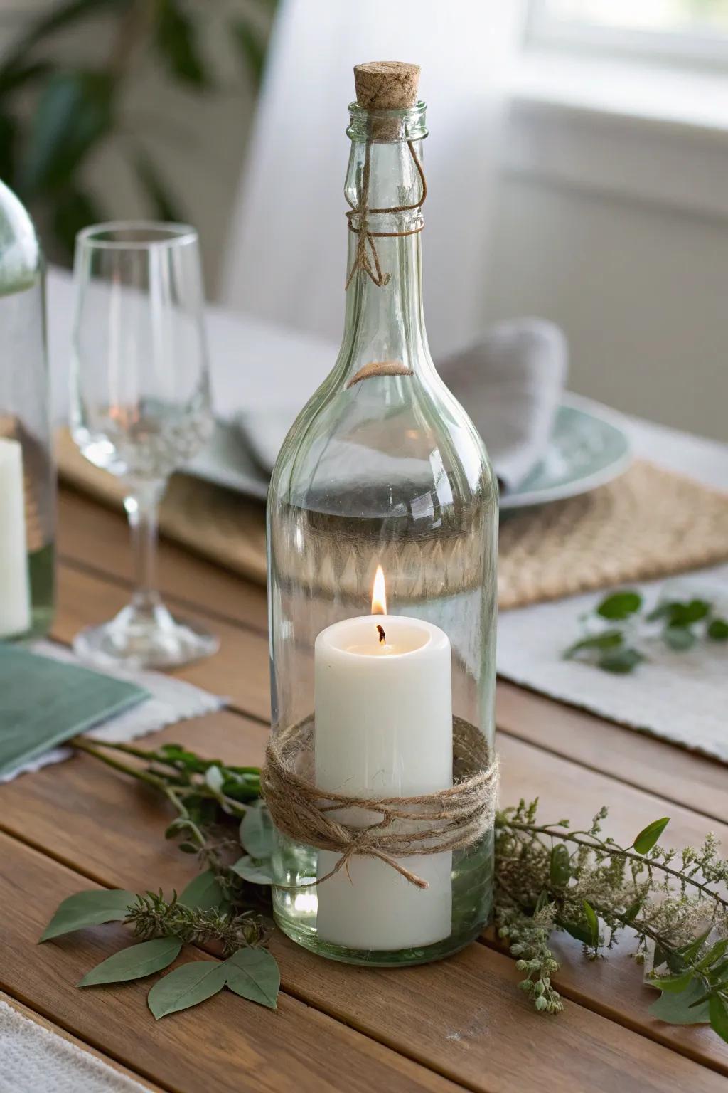 Elevate your table setting with a touch of elegance: handcrafted floating candle centerpieces.