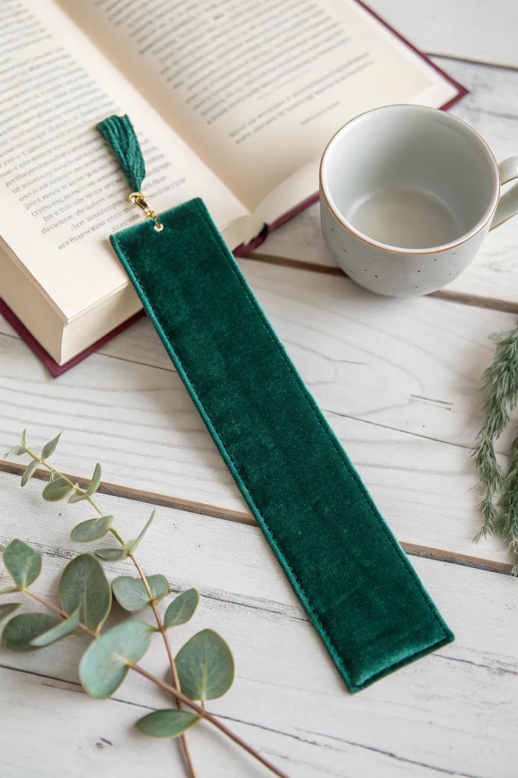 Elevate your reading experience with the luxurious touch of velvet-laminated bookmarks. Simple elegance at your fingertips.