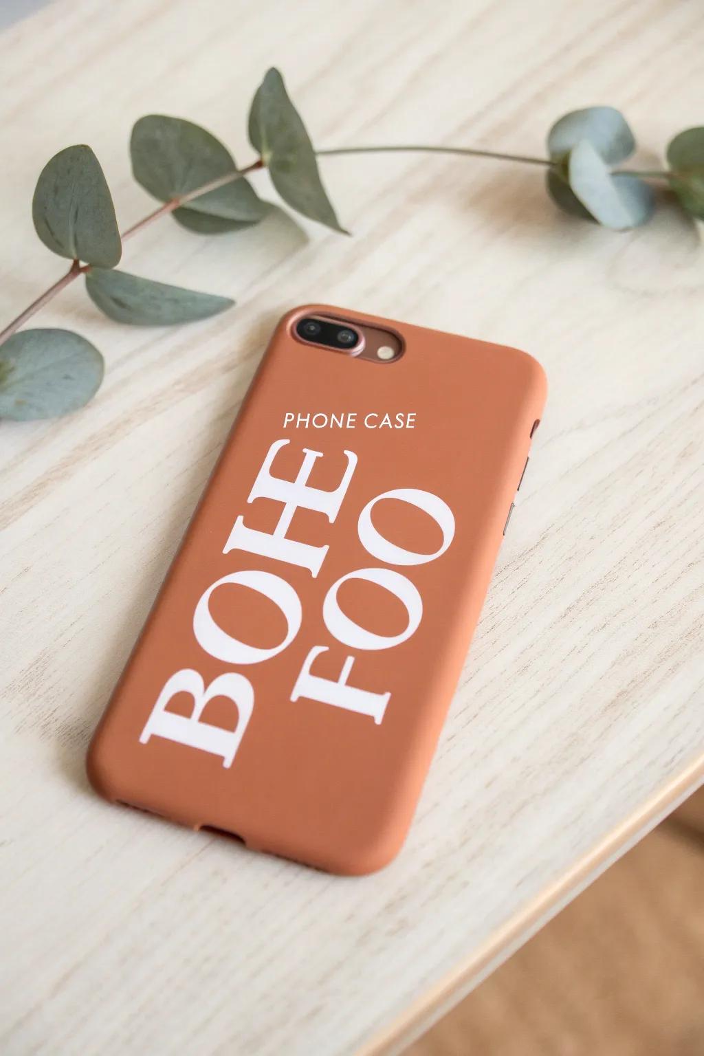 Make a bold statement with personalized typography on your phone case.