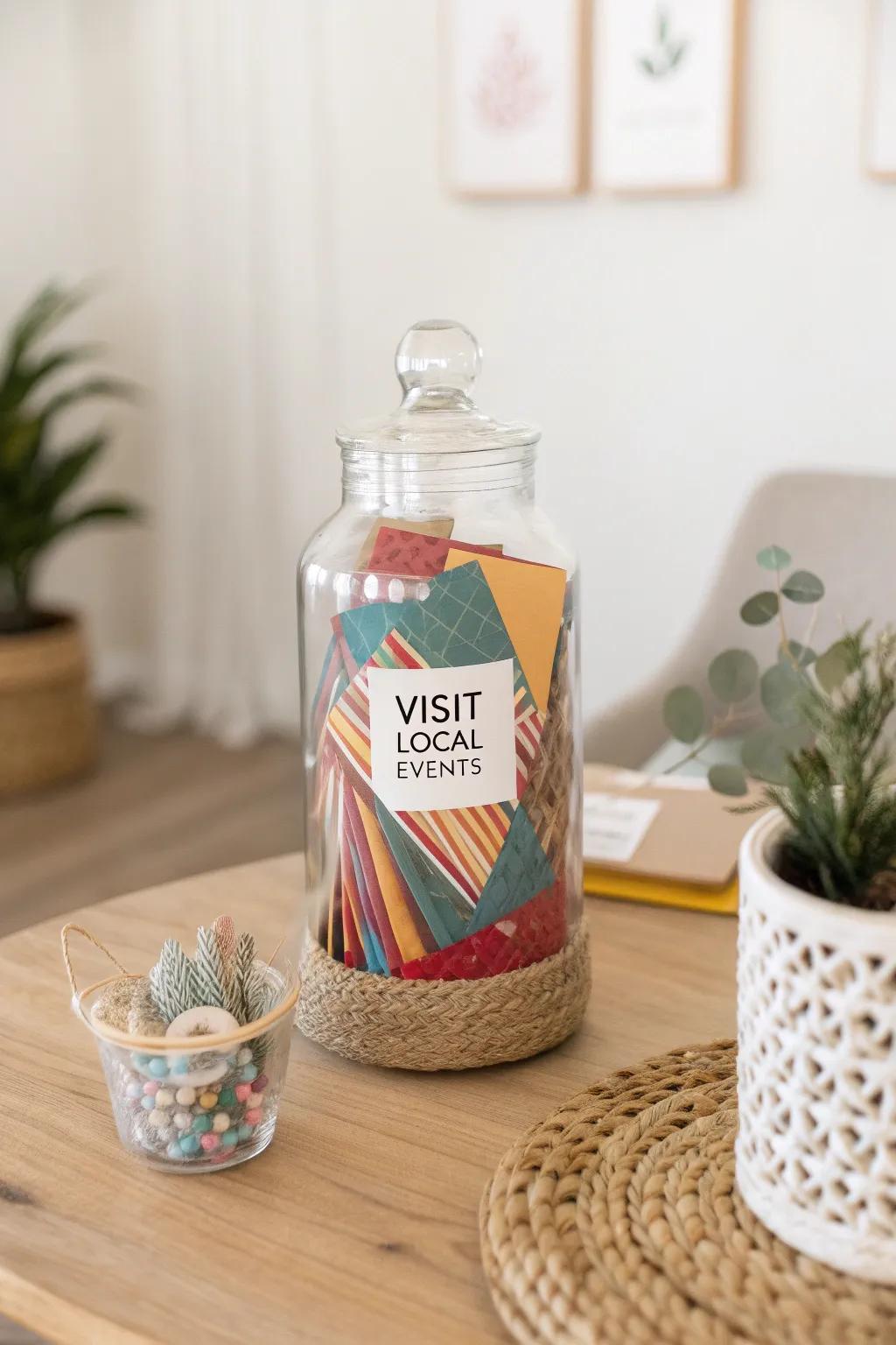 Explore your community together with a date jar full of vibrant adventures.