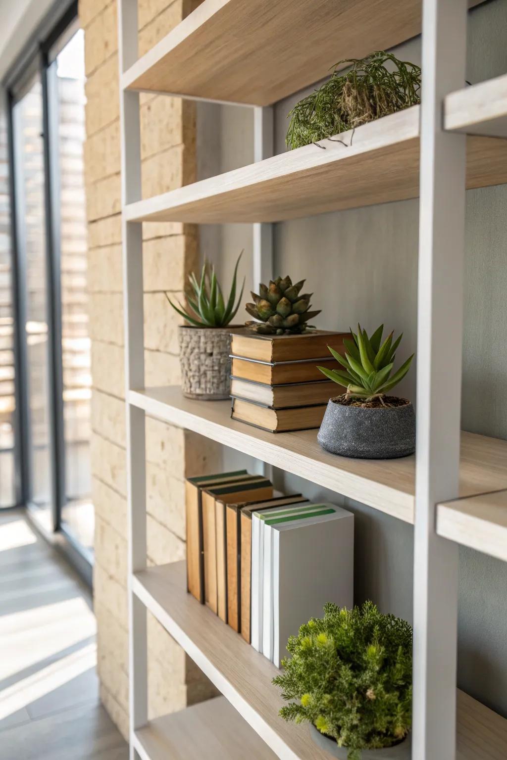 Transform your reading space with a touch of greenery—air plants bring a fresh and vibrant life to your book nook!