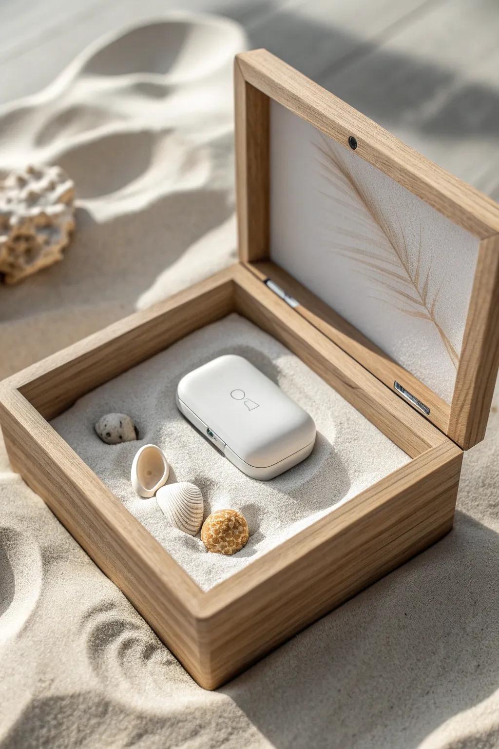Bring the soothing sound of the ocean into your home with this stylish and serene DIY Beach Shadow Box. 🌊✨
