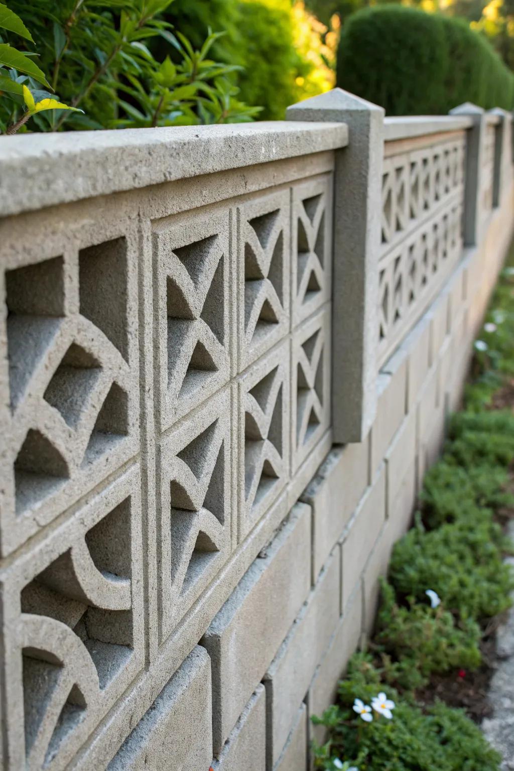Transform your garden with striking cinder block artistry.