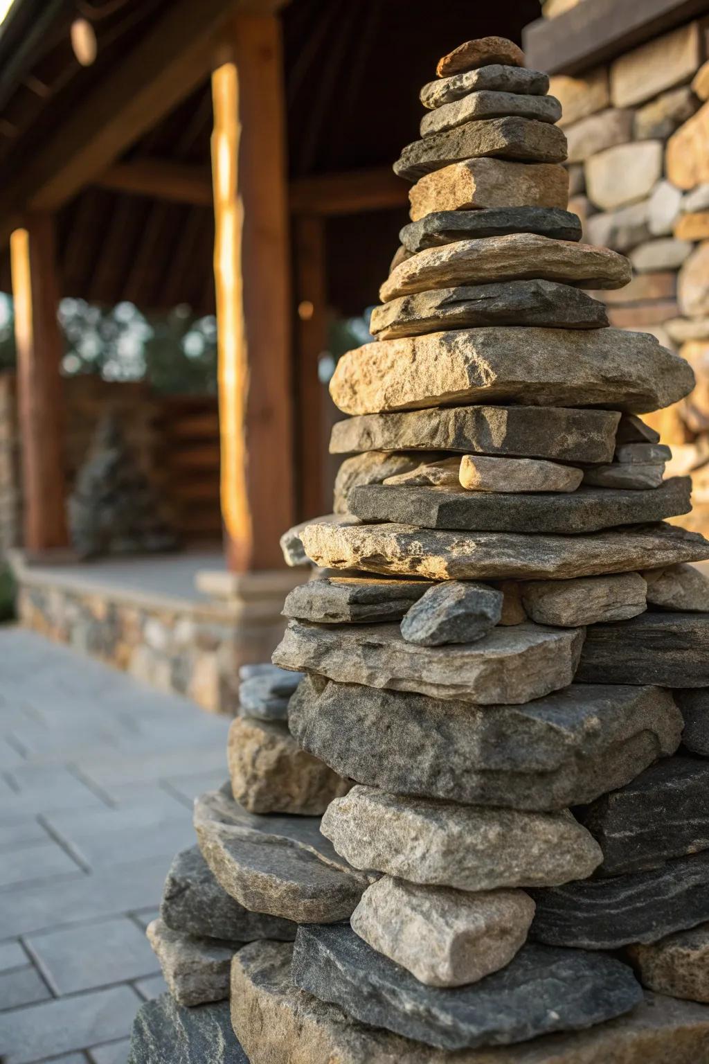 Elevate your DIY horse shelter with a rustic stacked stone base—where craftsmanship meets nature.