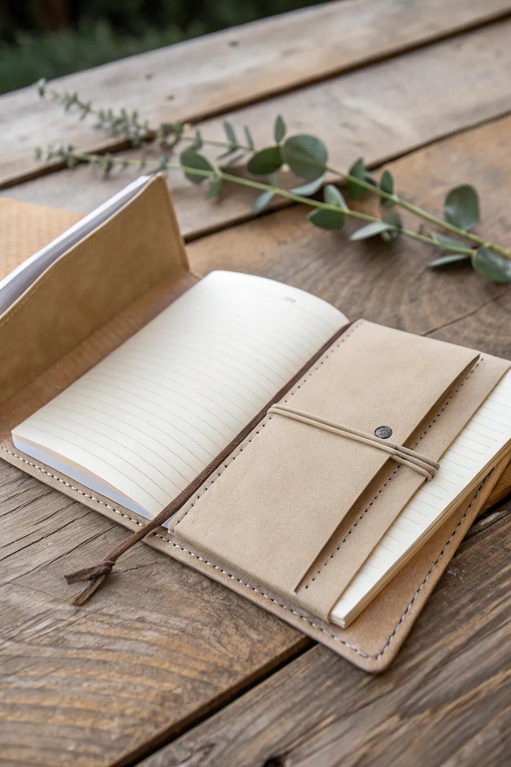Discover the art of secret-keeping with this elegantly crafted journal featuring hidden pockets for your cherished mementos. #DIYJournal #ScandinavianDesign #BohoCharm