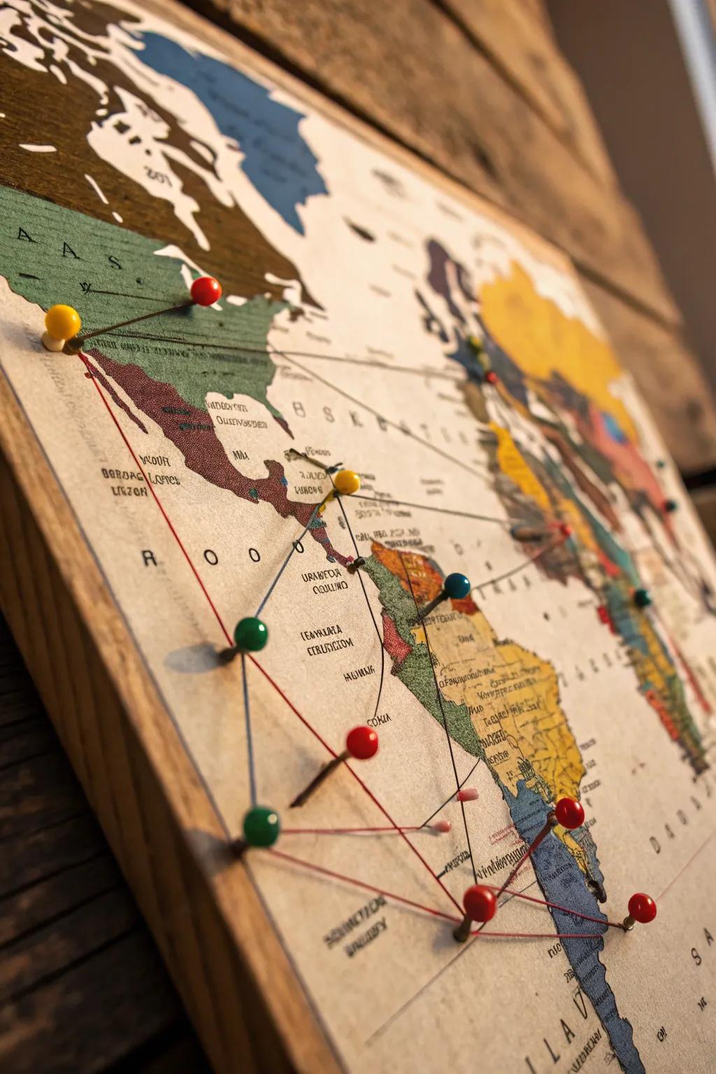 Trace your soccer adventures with this handcrafted map journey – a testament to every match and memory.