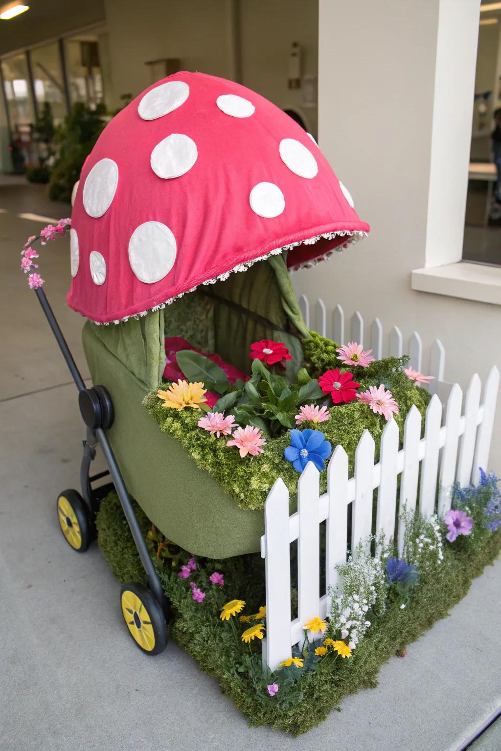 Transform your stroller into a magical garden gnome home—where whimsy meets Scandinavian elegance!