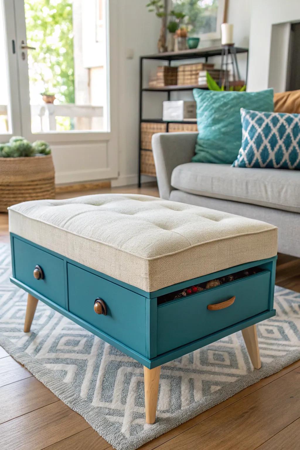 Elevate your space with this chic DIY ottoman—where style meets comfort and creativity!
