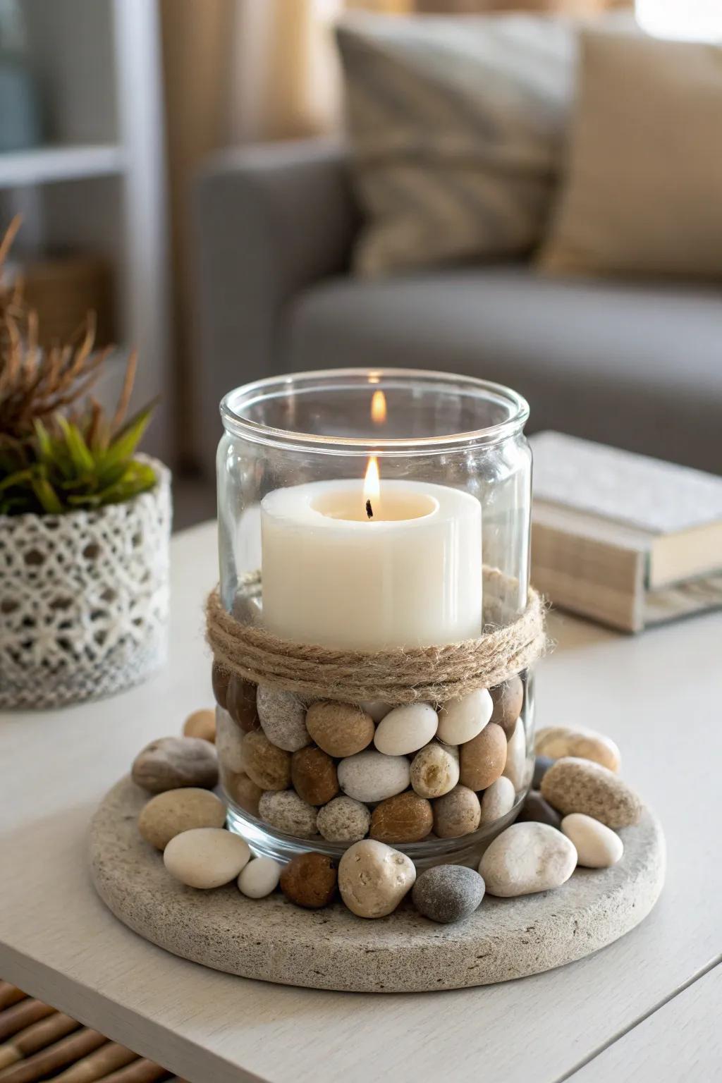 Elevate your space with this stunning DIY candle holder, where simplicity meets natural beauty!