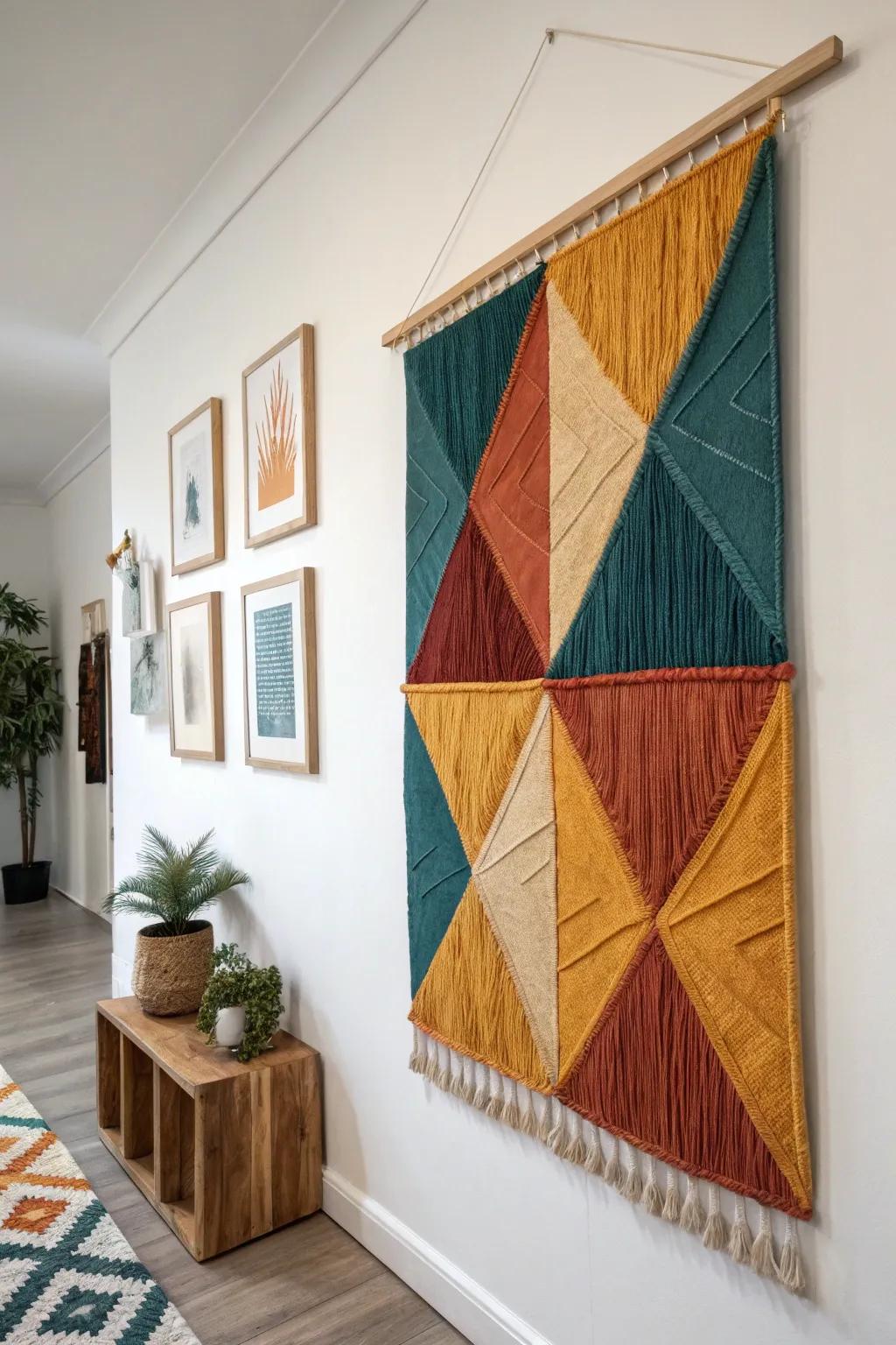 Transform your space with stunning fabric wall art - a touch of color and craftsmanship for your home.