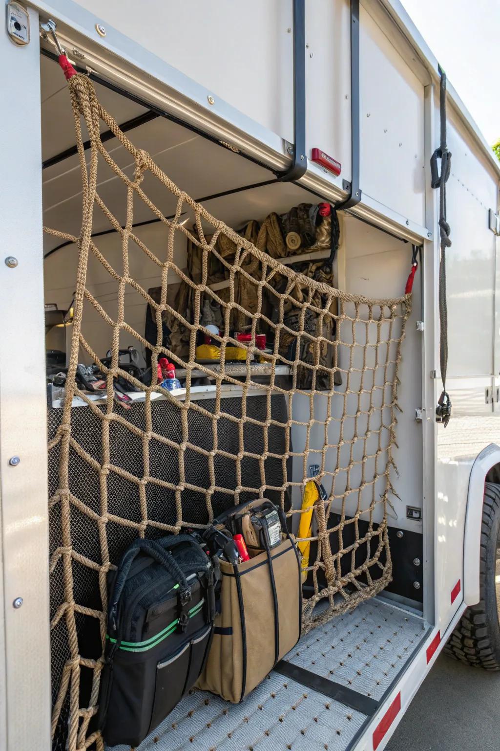 Secure your gear with style: Discover the craftsmanship of cargo nets for ultimate transport security.