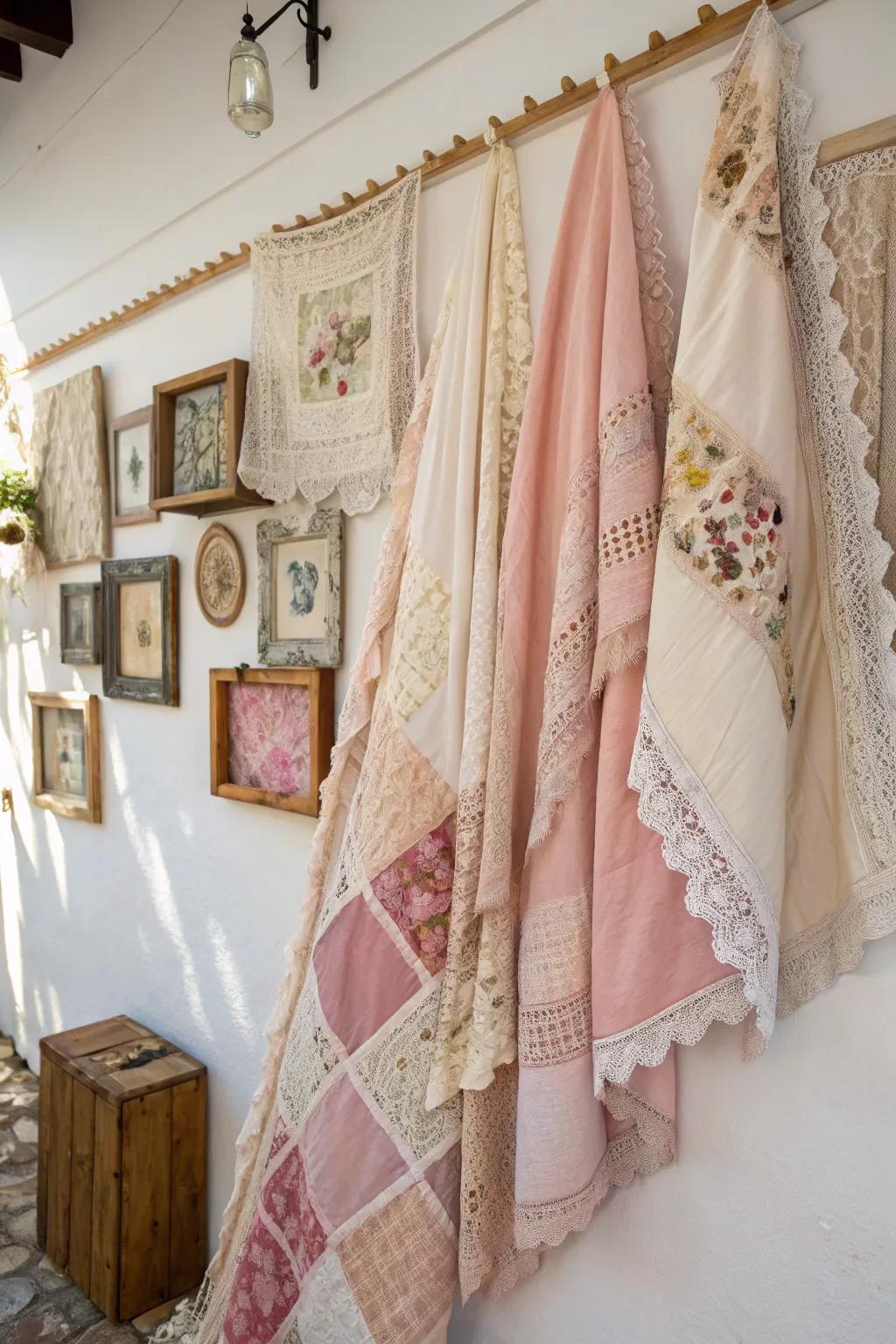 Craft a story with every stitch: Personalized fabric collage from cherished memories.