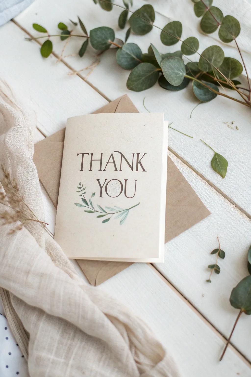 A heartfelt note of gratitude, beautifully crafted for your cherished family moments.
