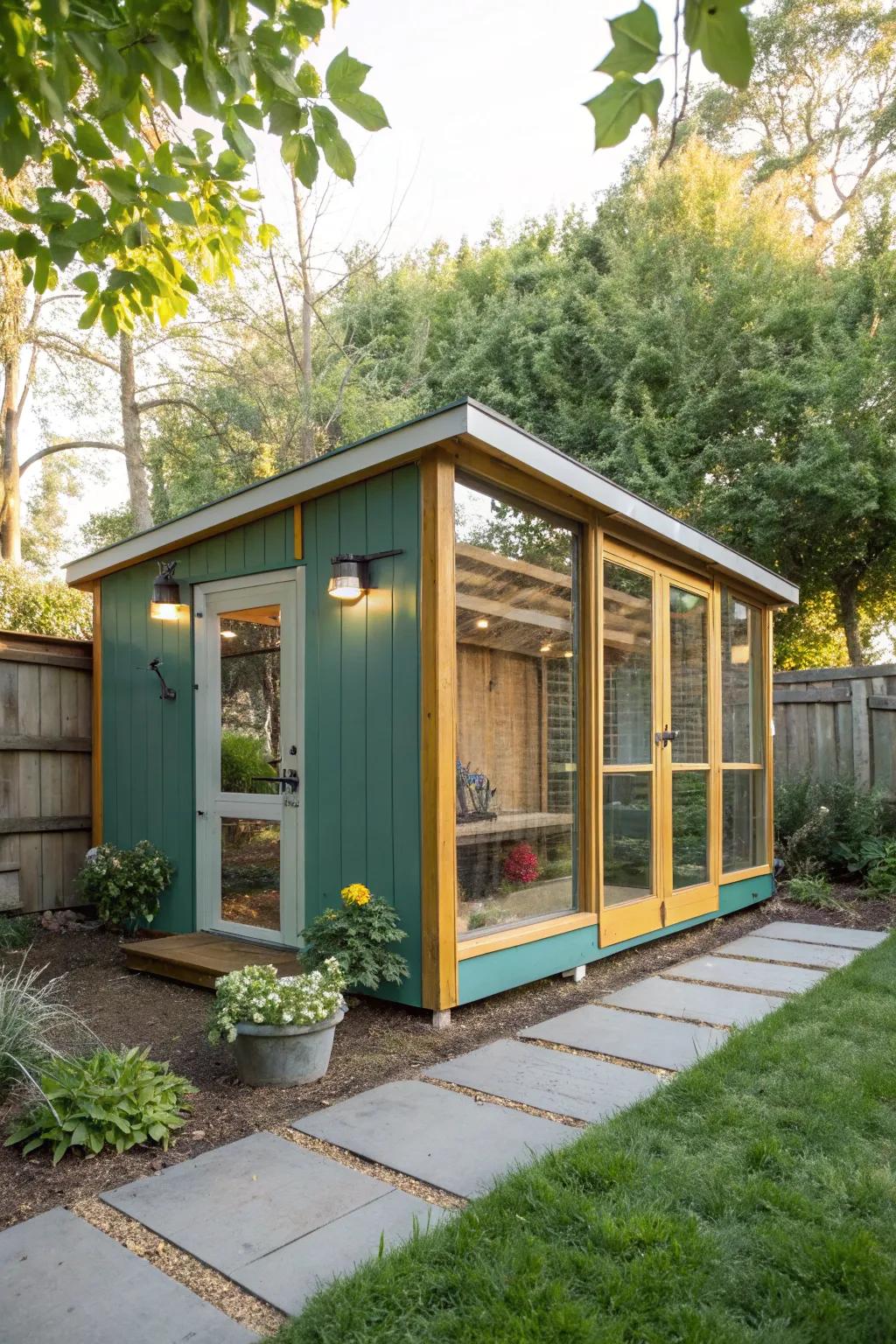 Transform your backyard with this Mid-Century Marvel: A chic chicken coop that combines retro style with modern elegance.