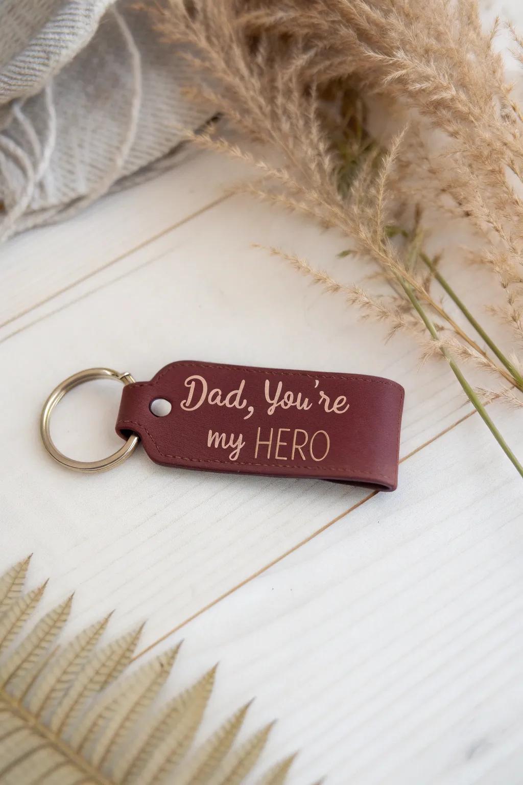 Craft a heartfelt keepsake for Father’s Day with this bespoke keychain, a small token of love he can carry everywhere.