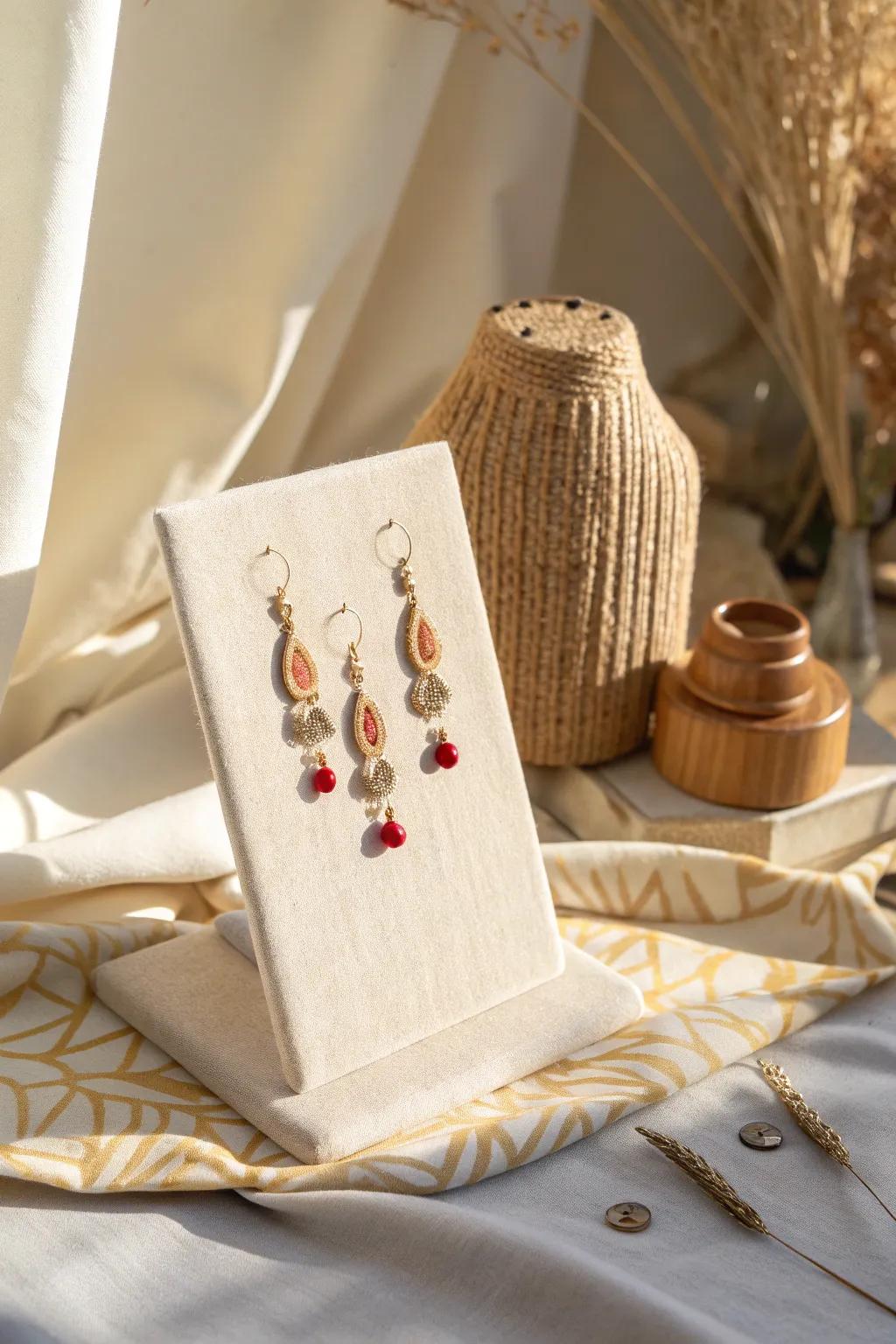 Elevate your accessory game with a chic foam board display that marries functionality with effortless style.