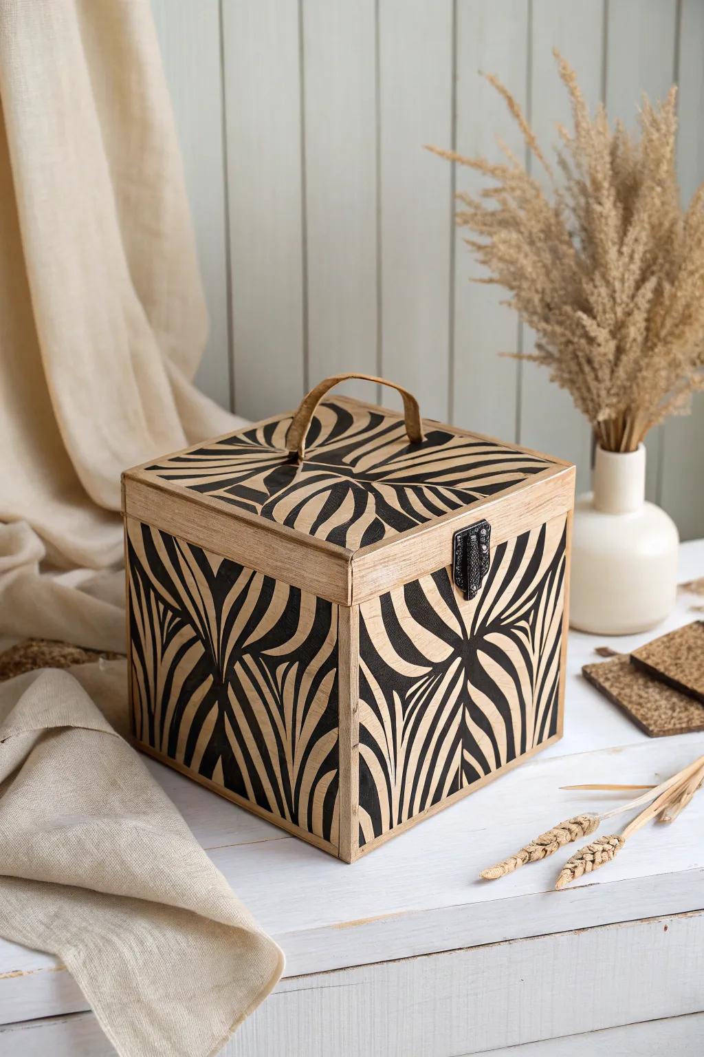 Unleash your wild side with a zebra-striped masterpiece! Perfect for adding a bold, bohemian touch to your space.
