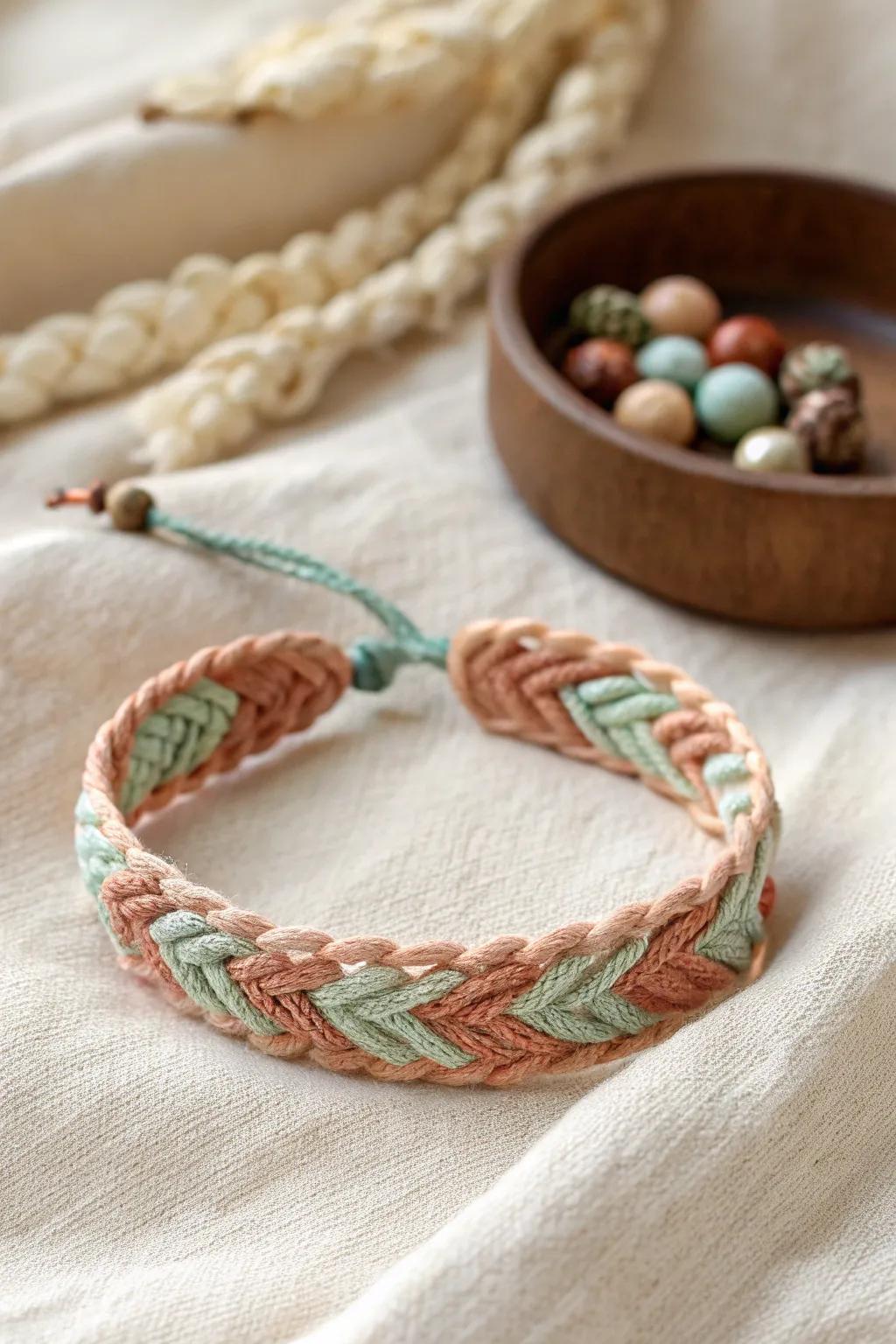 Craft with heart: Create lasting memories with beautifully woven friendship bracelets.