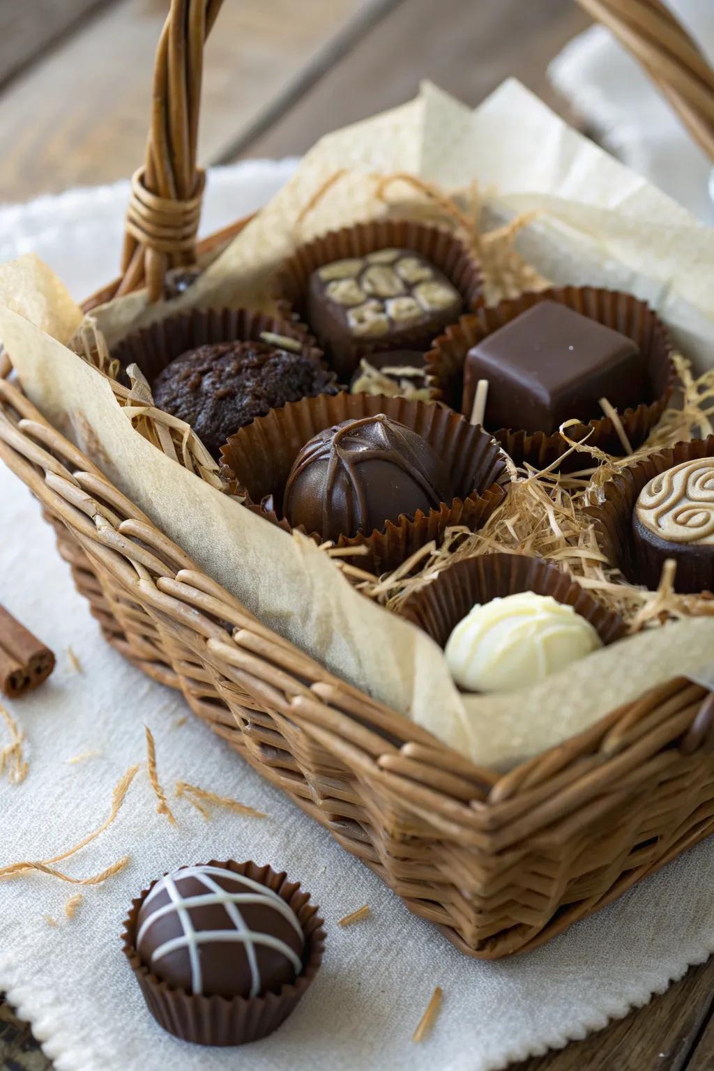Indulge Dad with a touch of craftsmanship: A curated selection of artisan chocolates.