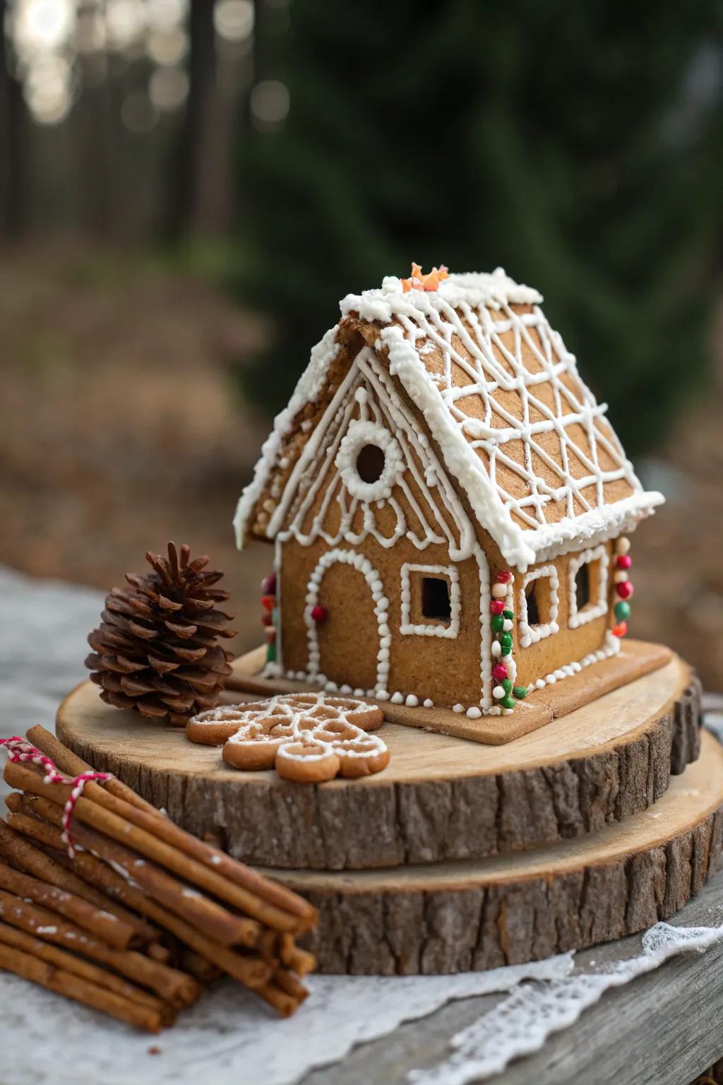 Elevate your holiday decor with this enchanting gingerbread treehouse, where simplicity meets adventure!