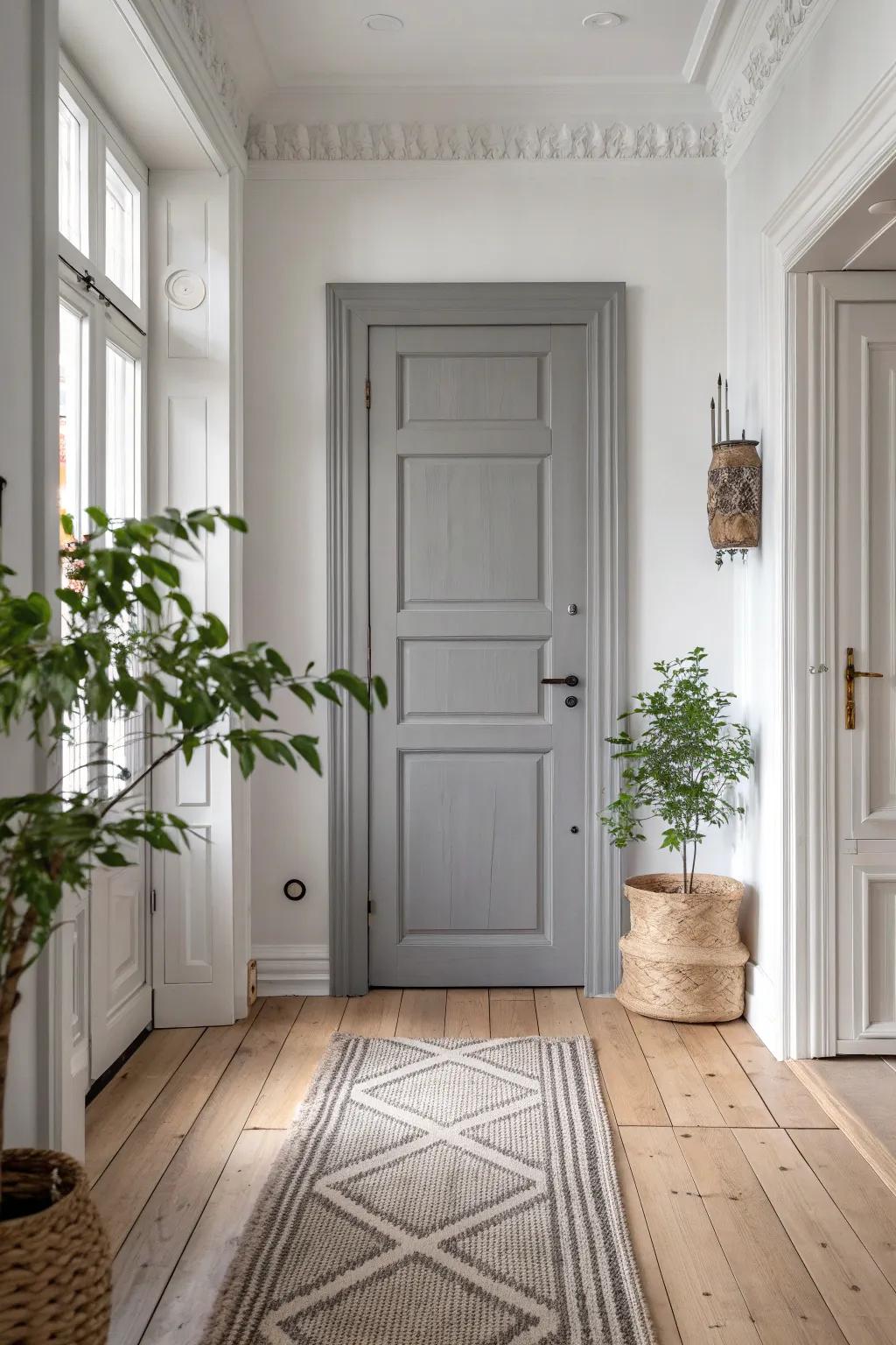 Elevate your space with a touch of gray elegance. 🌿✨ #GrayDoor #MinimalistBoho