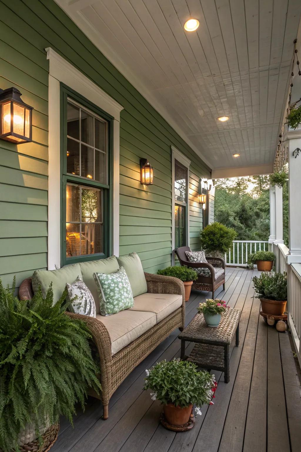 A porch retreat perfect for relaxation.