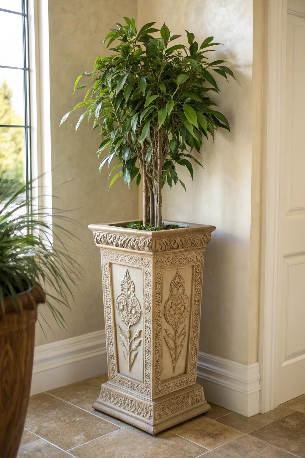Elevate your space with the perfect blend of nature and craftsmanship—hide what's necessary with elegance.