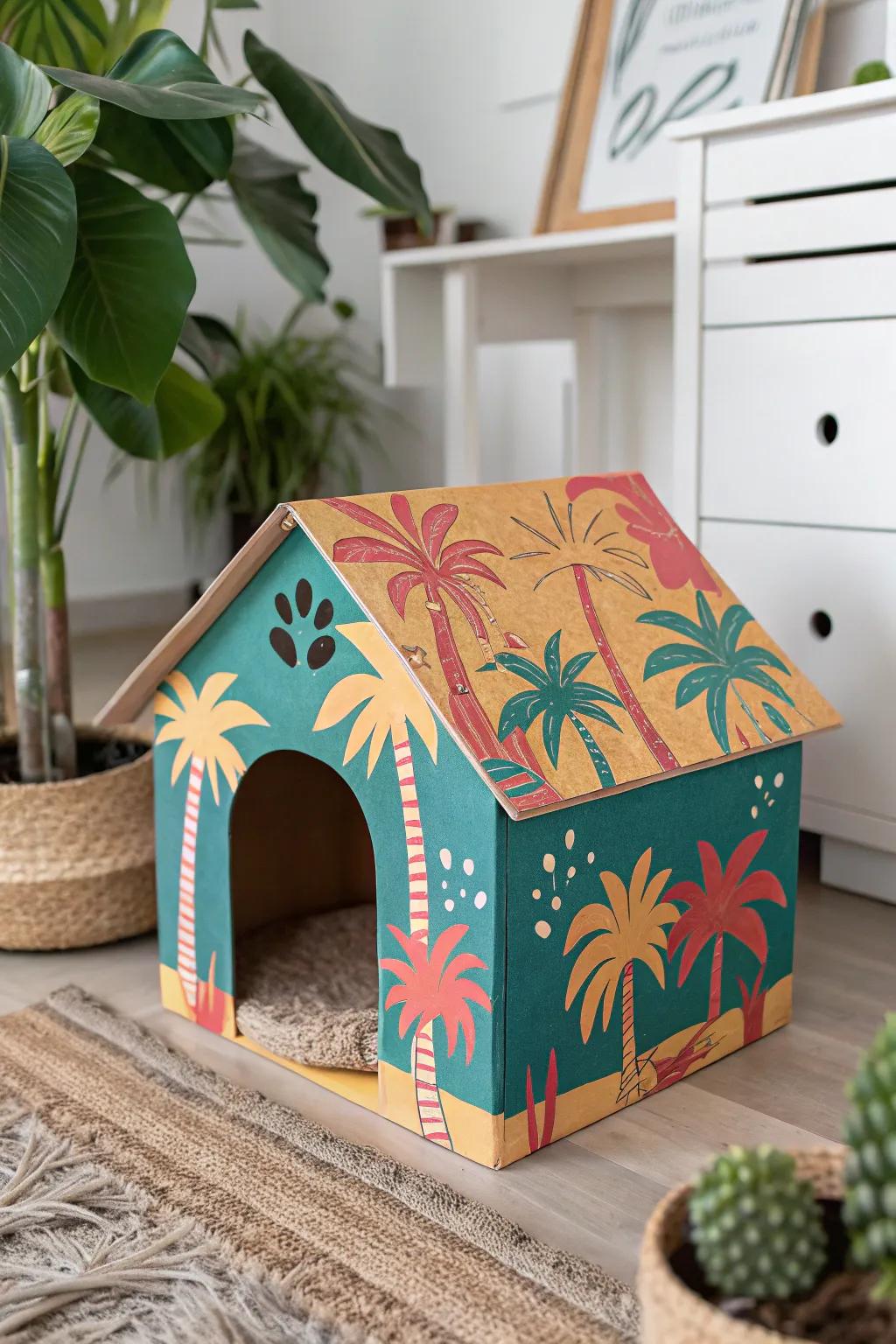 Whisk your cat away to a colorful tropical retreat—right at home!