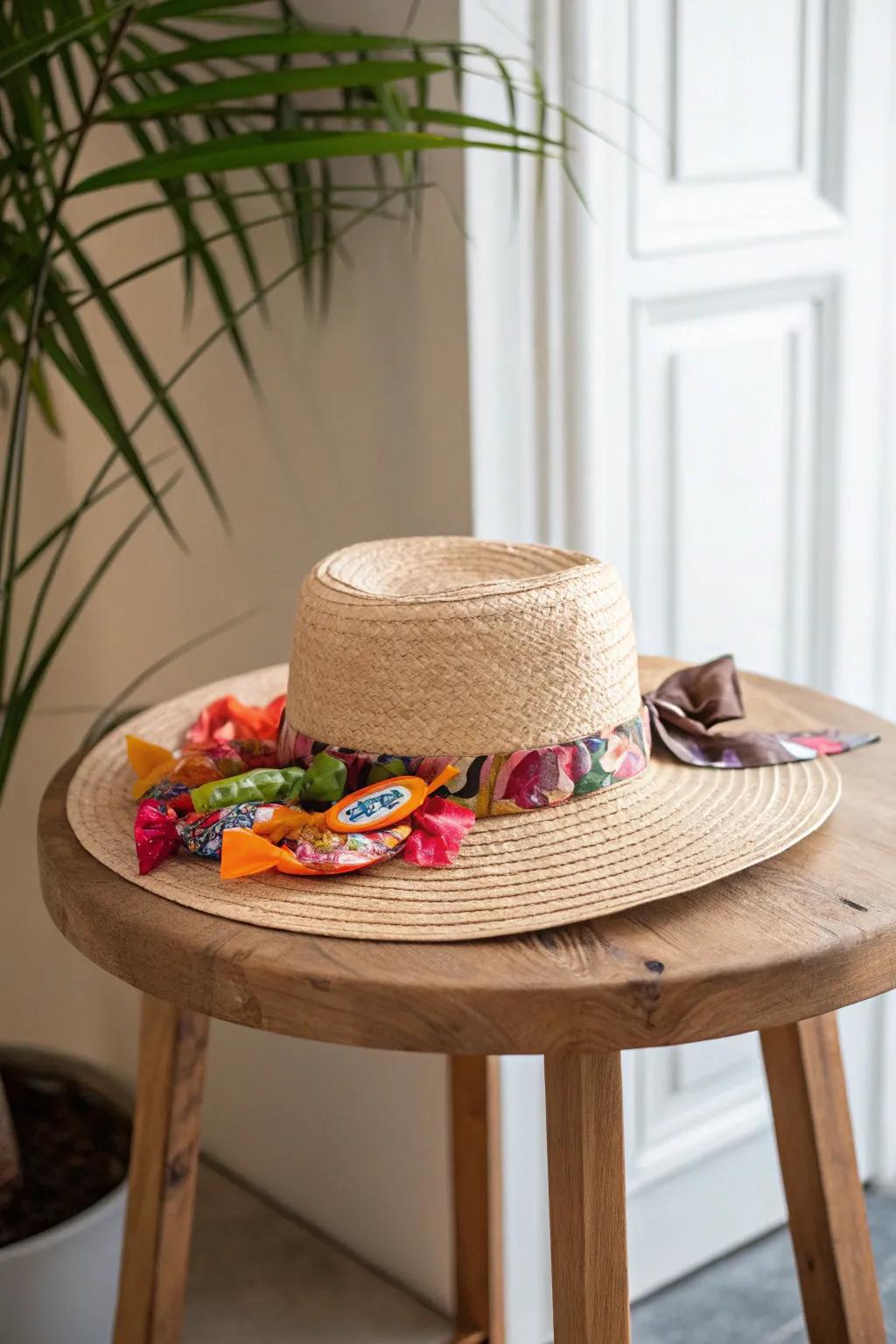 Sweeten up your style with a candy-wrapped hat!