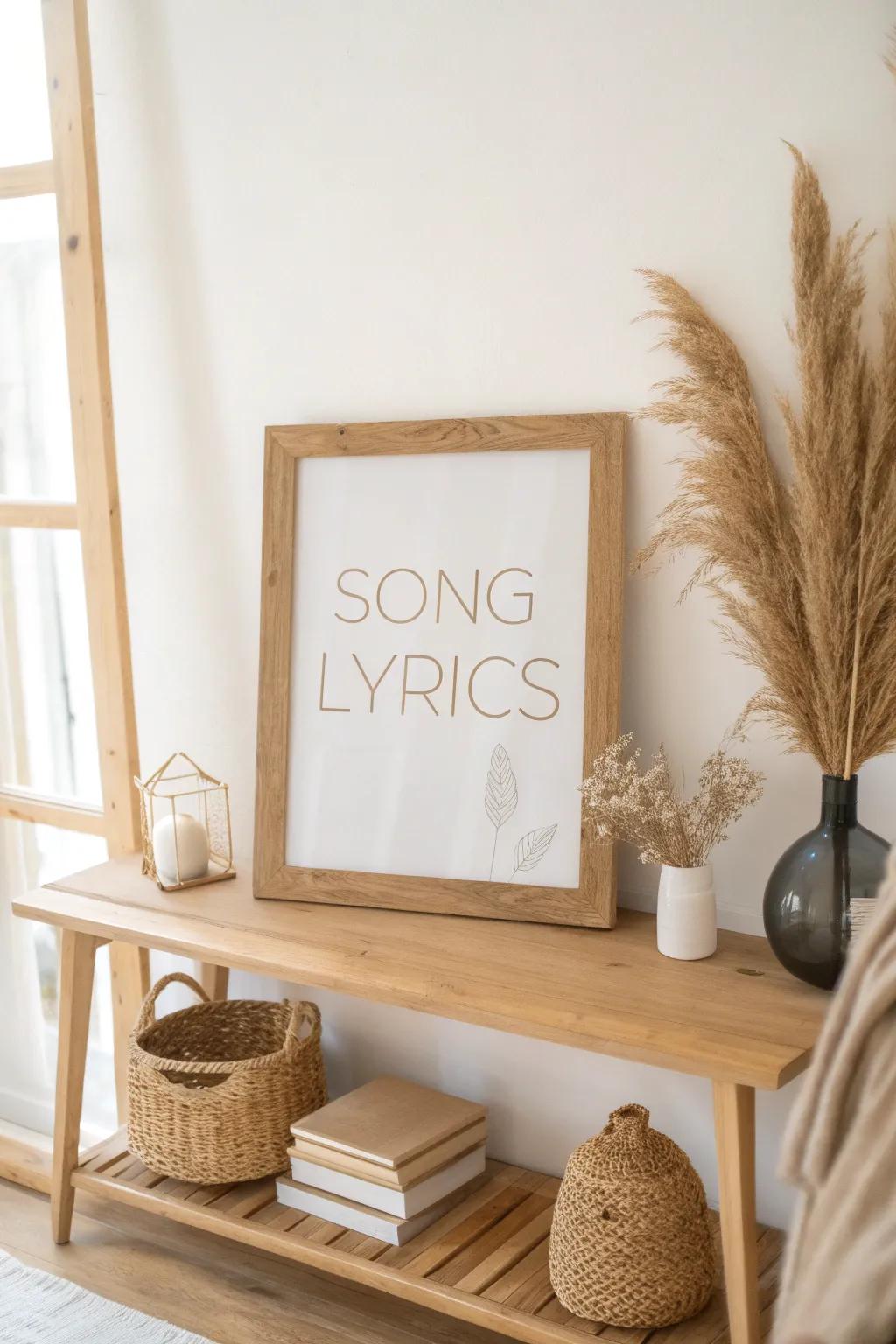 Capture the essence of your love story with a framed lyric art piece that sings from the heart.