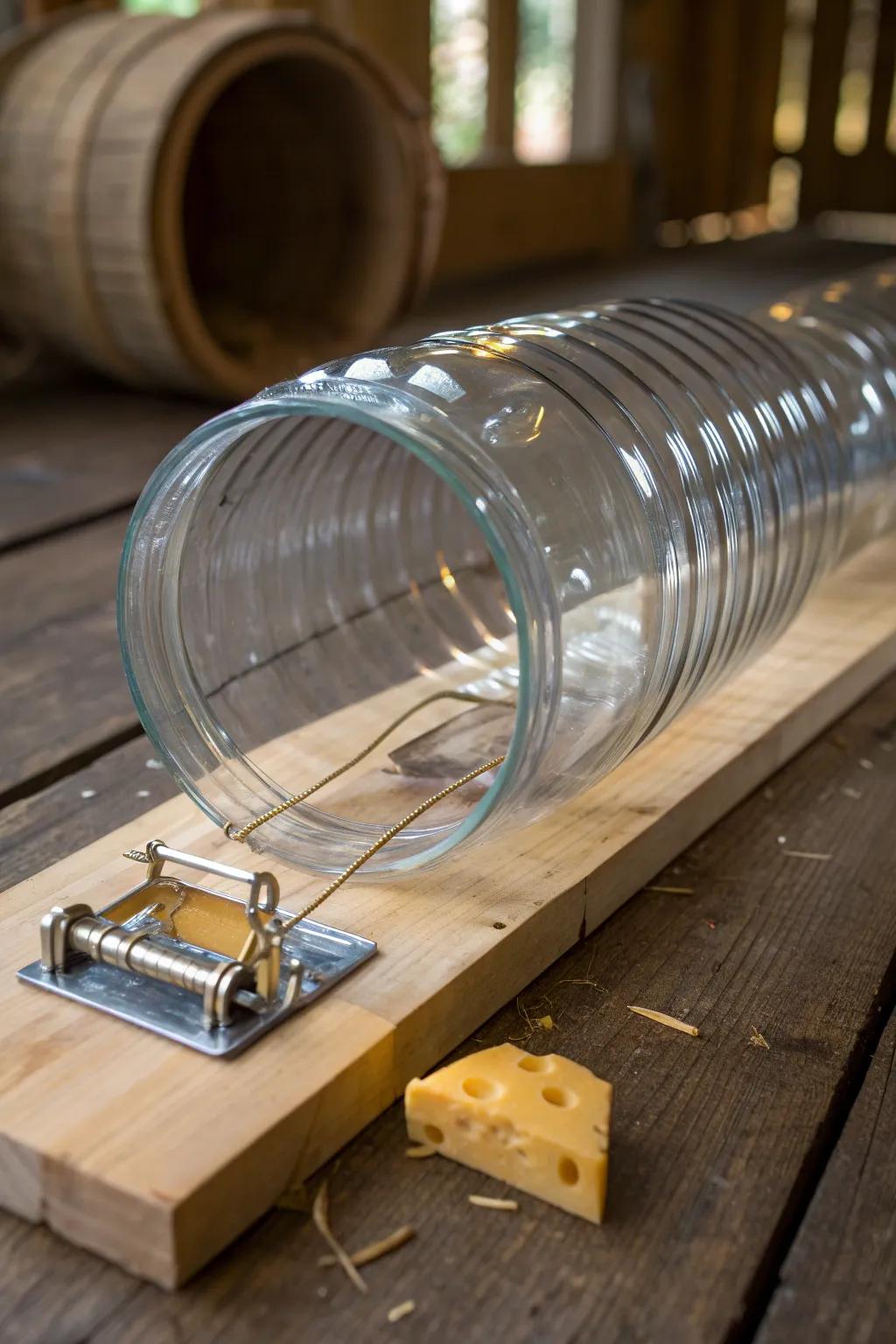 Ingenious Craftsmanship: A Sleek Plastic Bottle Mouse Trap