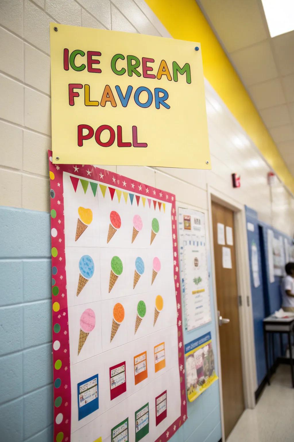 Engage with an interactive ice cream flavor poll.