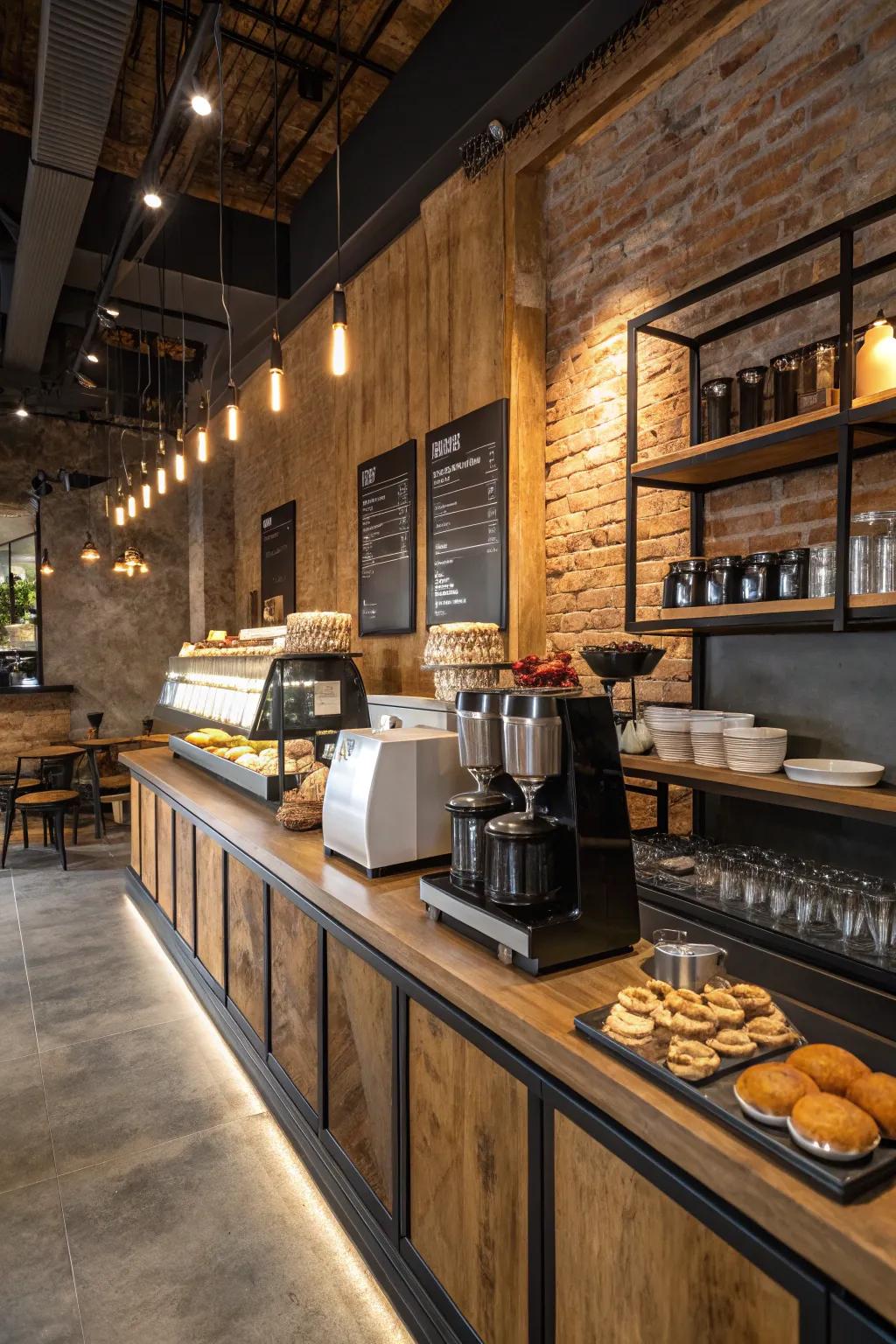 A mix-and-match style creates a unique coffee station aesthetic.