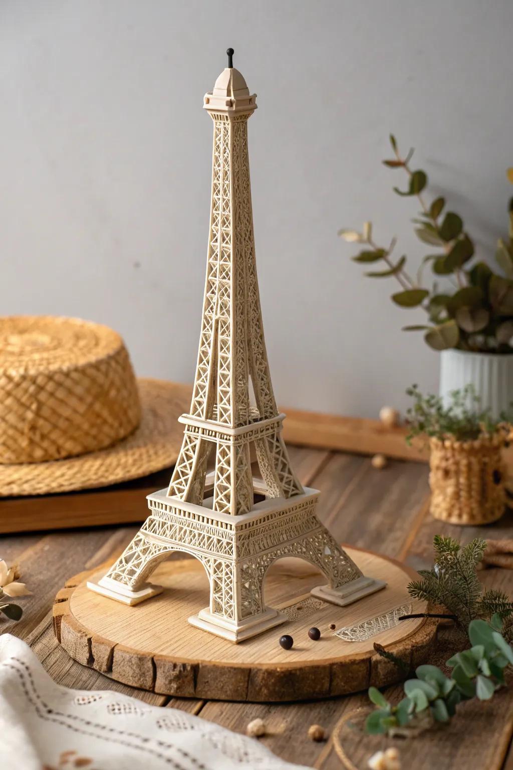 Celebrate global culture with a charming miniature Eiffel Tower, a perfect blend of craftsmanship and minimalist beauty.