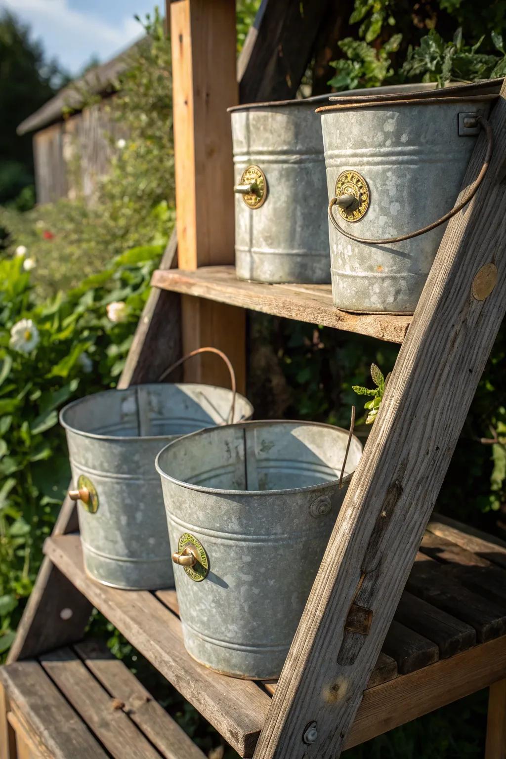 Craft your own bucket brigade: A seamless blend of practicality and rustic charm.