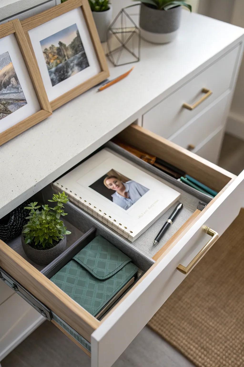Personal touches make your workspace feel like home.