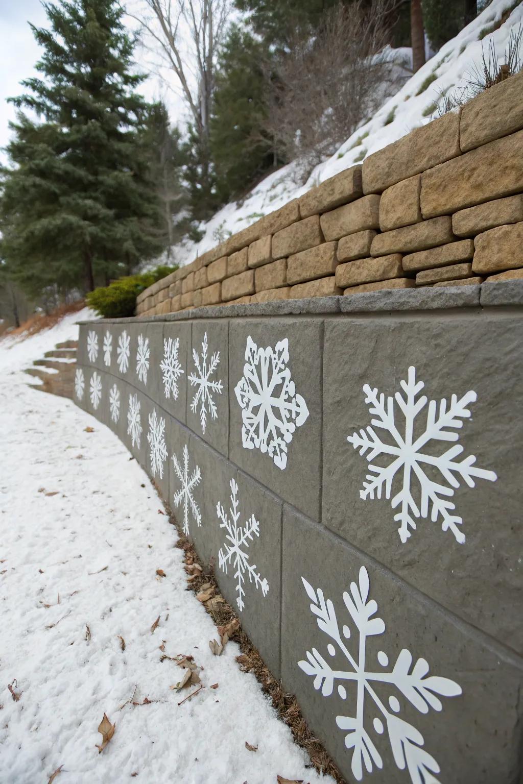 Elevate your landscape with seasonal artistry: a retaining wall that evolves with nature's palette.