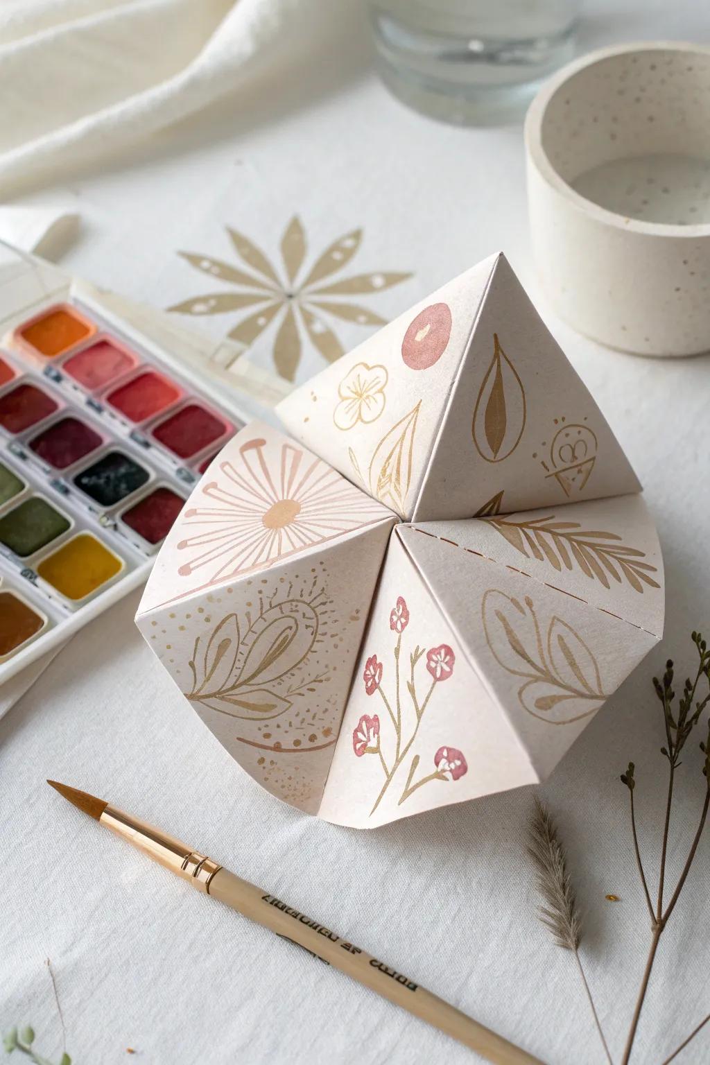 Unleash your creativity with this elegantly crafted fortune teller, inspiring new artistic adventures!