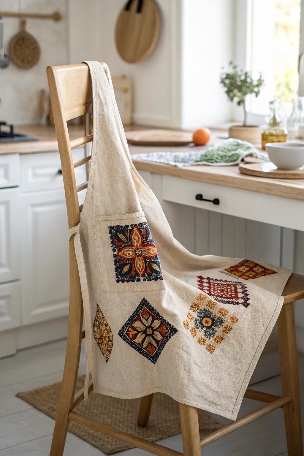 Transform your cooking style with a touch of artistry. Customized patches on aprons bring bold flair to culinary simplicity.