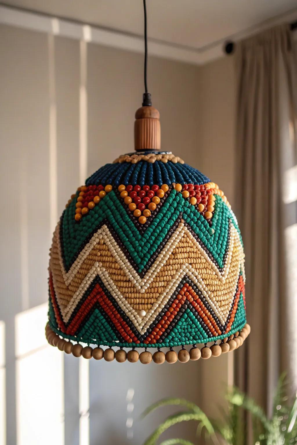 Illuminate your space with a touch of artistry—discover the charm of handcrafted beaded light covers.