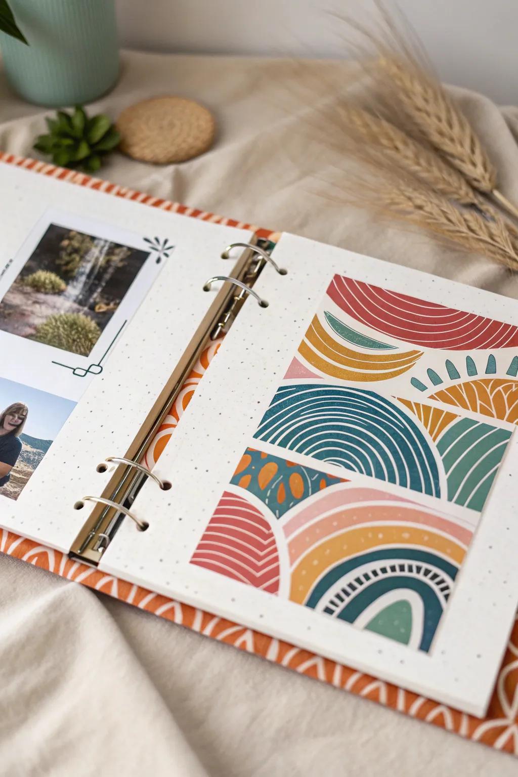 Unleash your creativity with abstract art borders for your scrapbook!