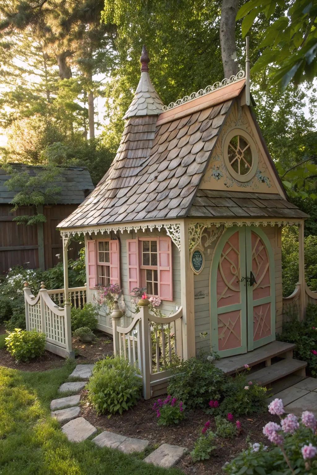 Transform your backyard into a storybook scene with this enchanting fairytale chicken coop.