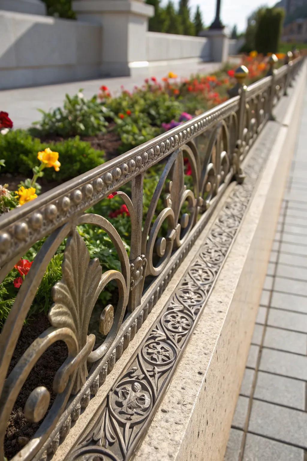 Enhance your garden's elegance with expertly crafted metal edging.