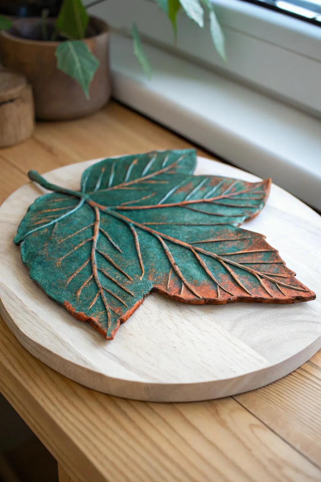 Capture nature's elegance with these stunning clay leaf sculptures, where simplicity meets bold artistry.