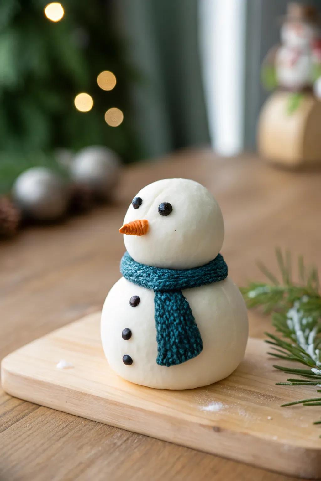 Elevate your holiday desserts with this charming snowman cake topper, where minimalist design meets boho elegance.