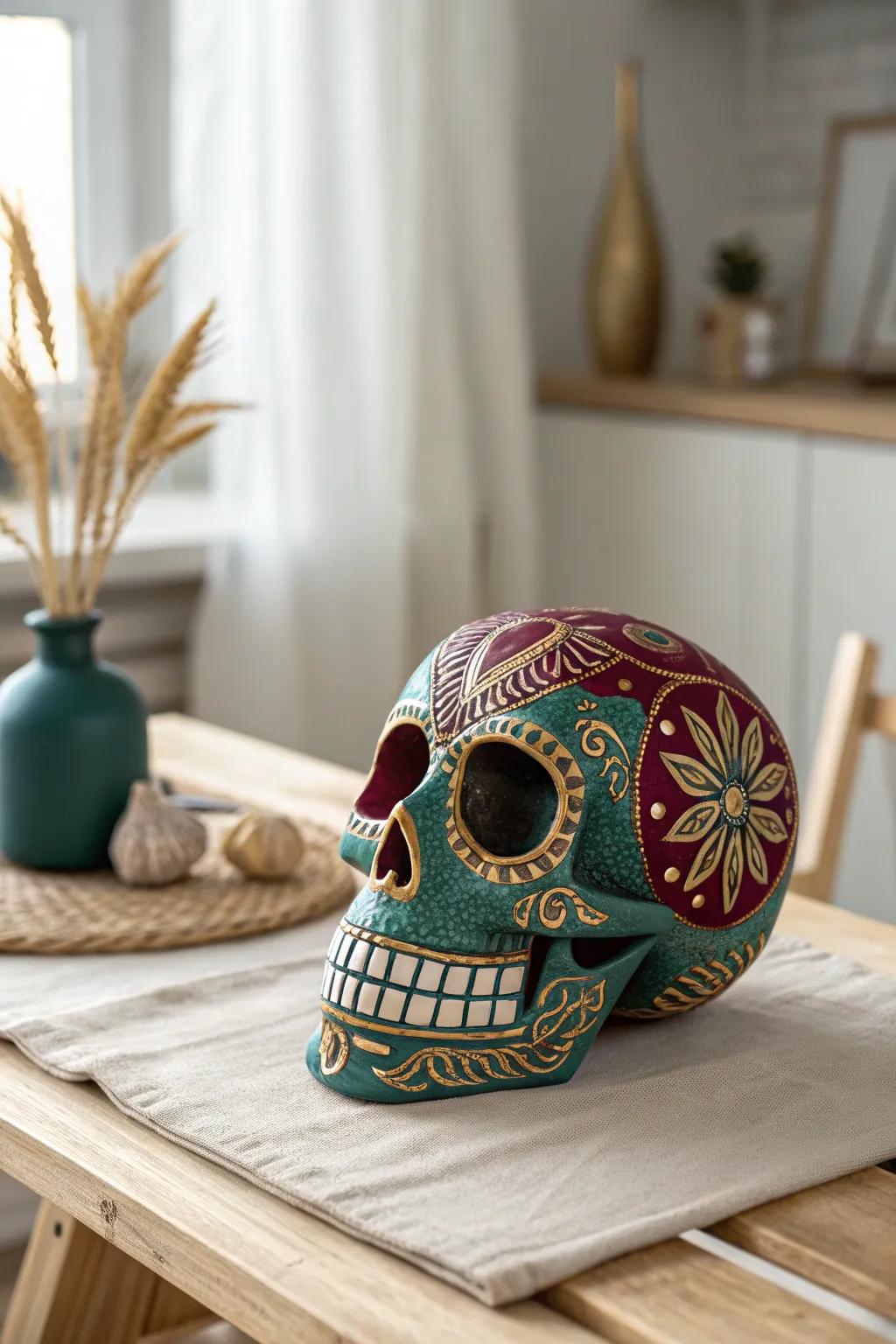 Capture the essence of a loved one with a personalized sugar skull masterpiece.