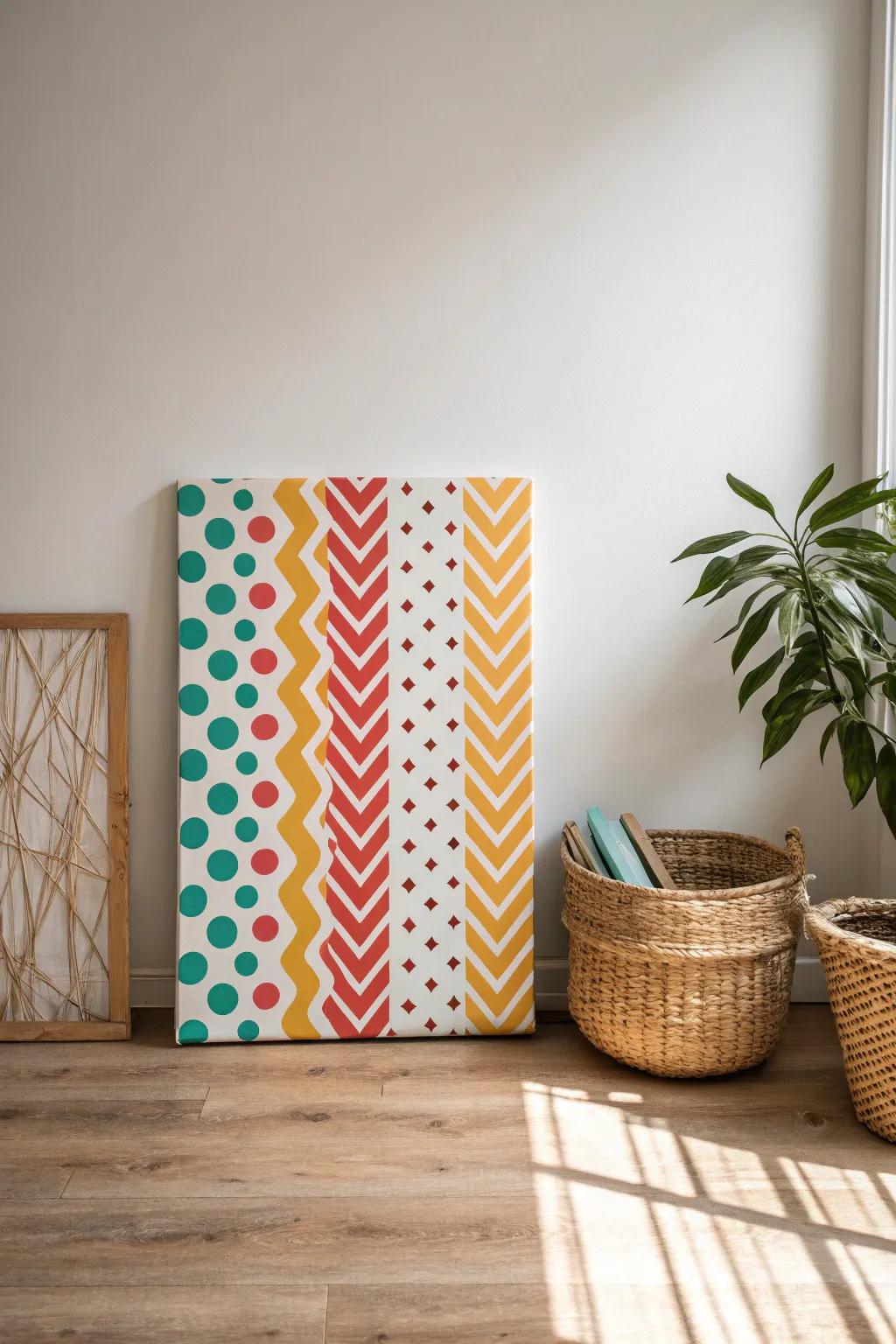 Bring your space to life with playful patterns that dance with color and creativity.