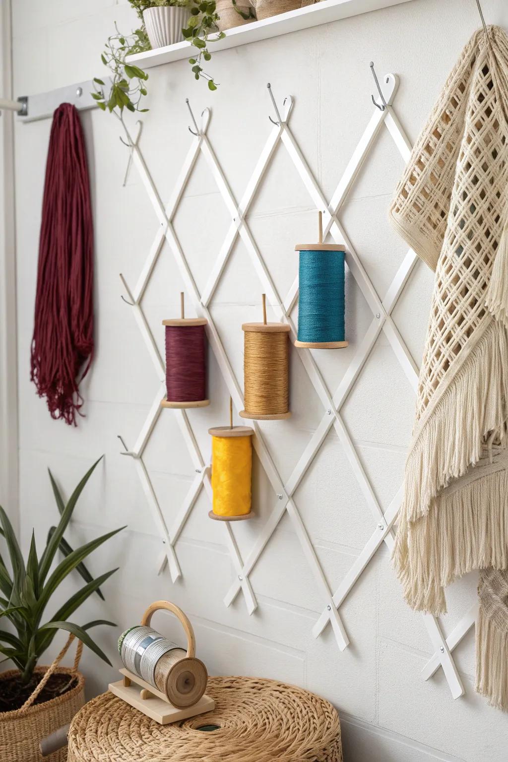Elevate your thread organization with minimalist charm and a burst of color. #CraftingElegance