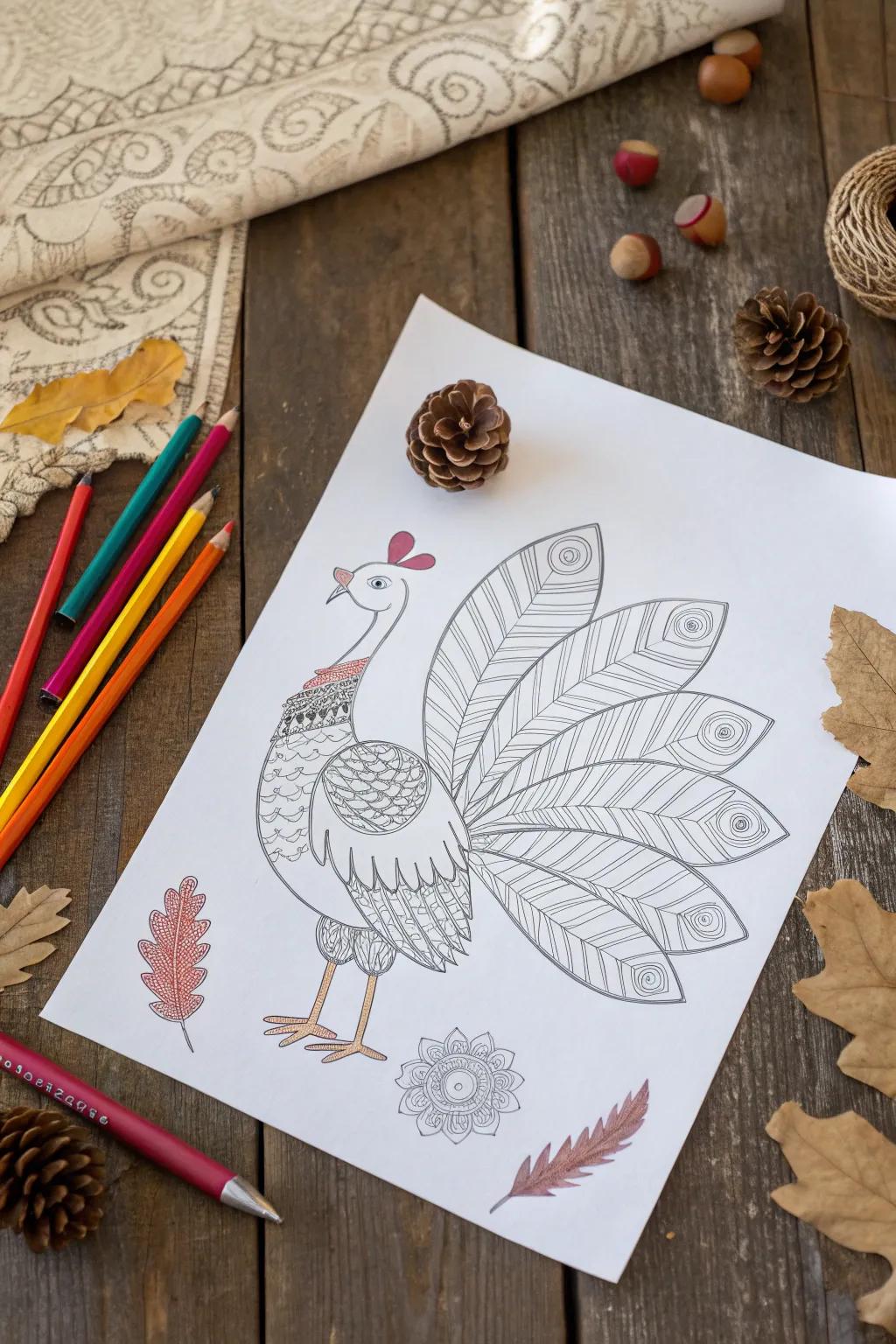 Bring your turkey to life with movable parts! Discover the joy of interactive coloring pages that blend simplicity with creativity.
