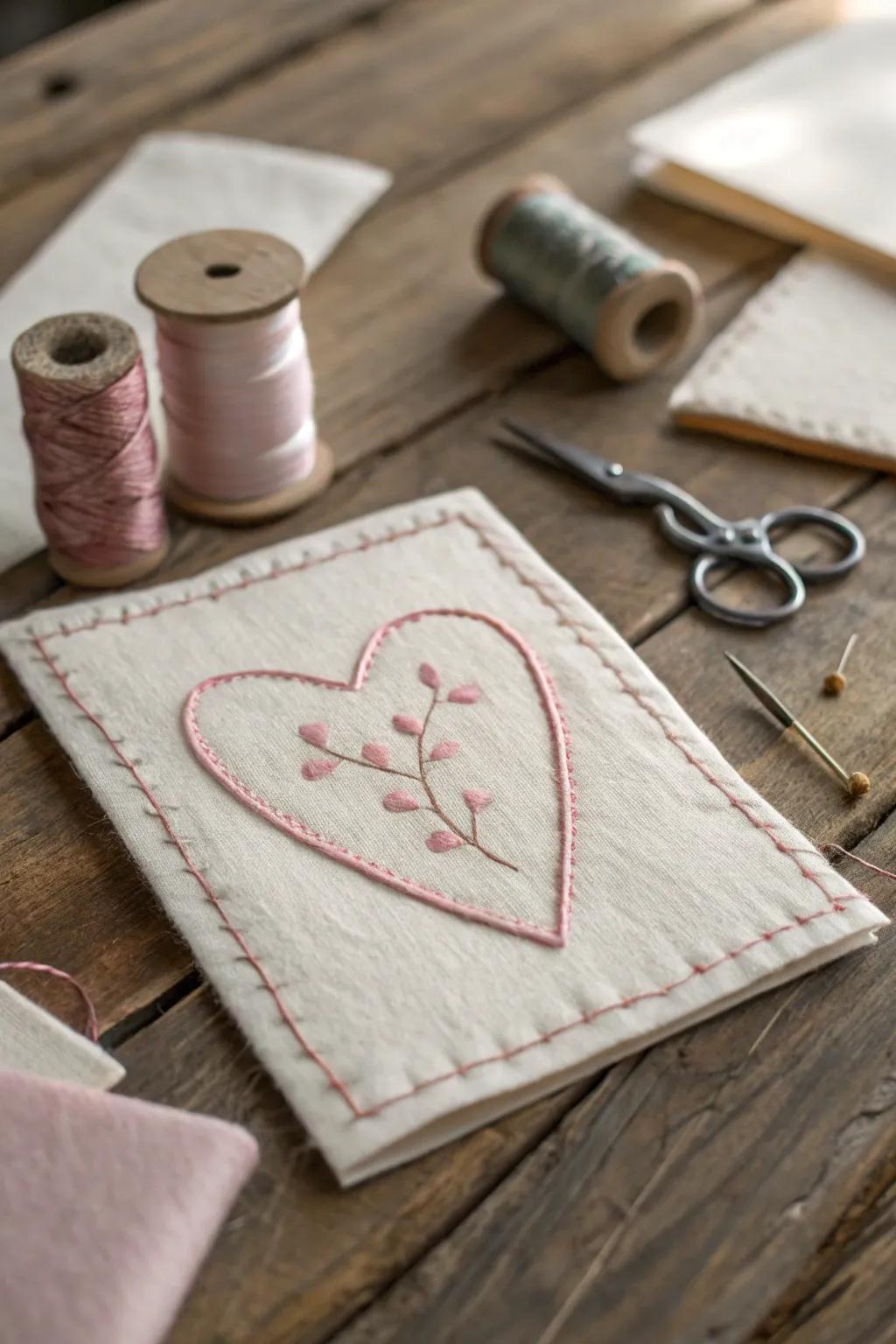 Craft your love into beautiful fabric postcards—where simplicity meets heartfelt creativity.